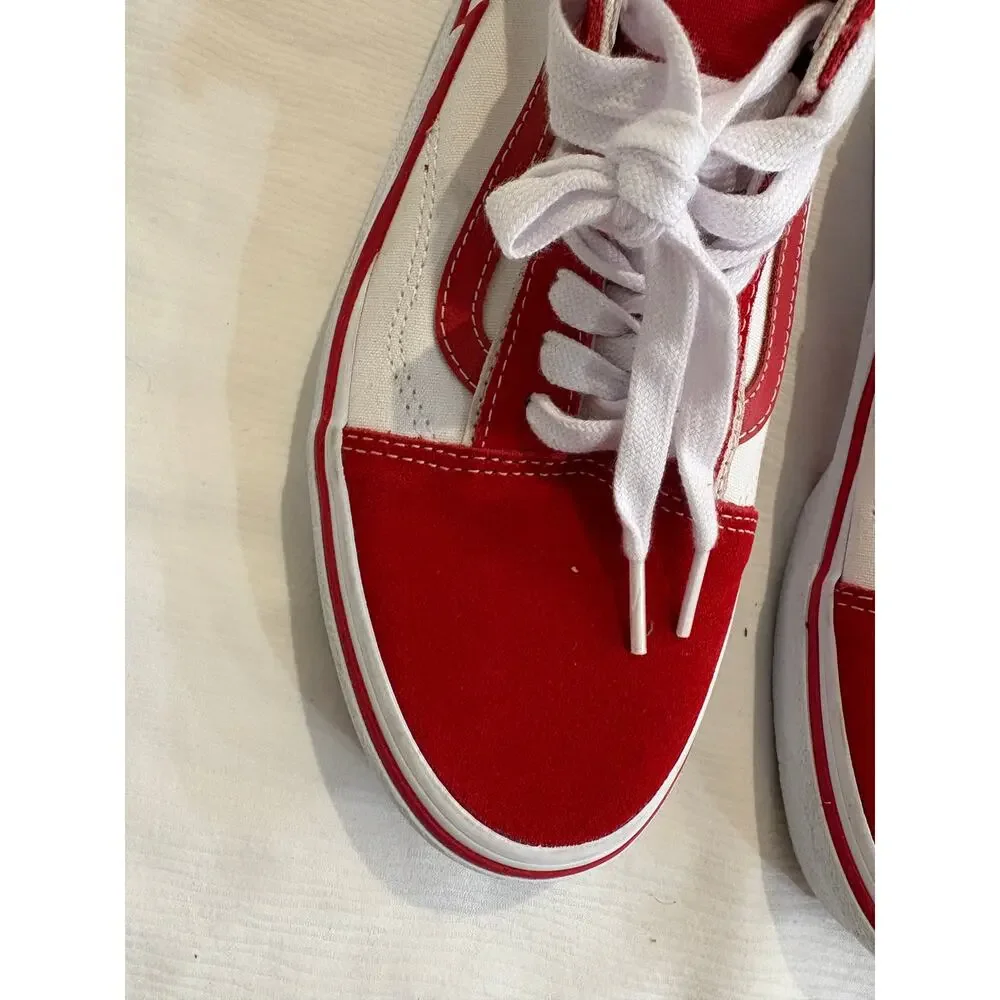 Vans Old Skool Lightning Bolt Red True White Sneaker Size Mens 8.5 Womens 10
